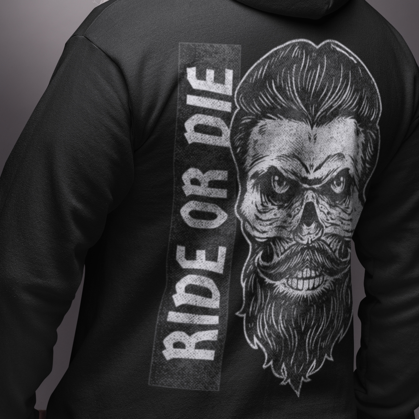 Ride or die HigherBlanks Premium Hoodie Backprint