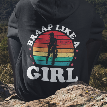 Braap like a girl Classic Zipper Hoodie Unisex