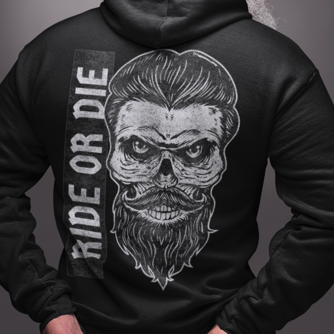 Ride or die Classic Zipper Hoodie Unisex Backprint